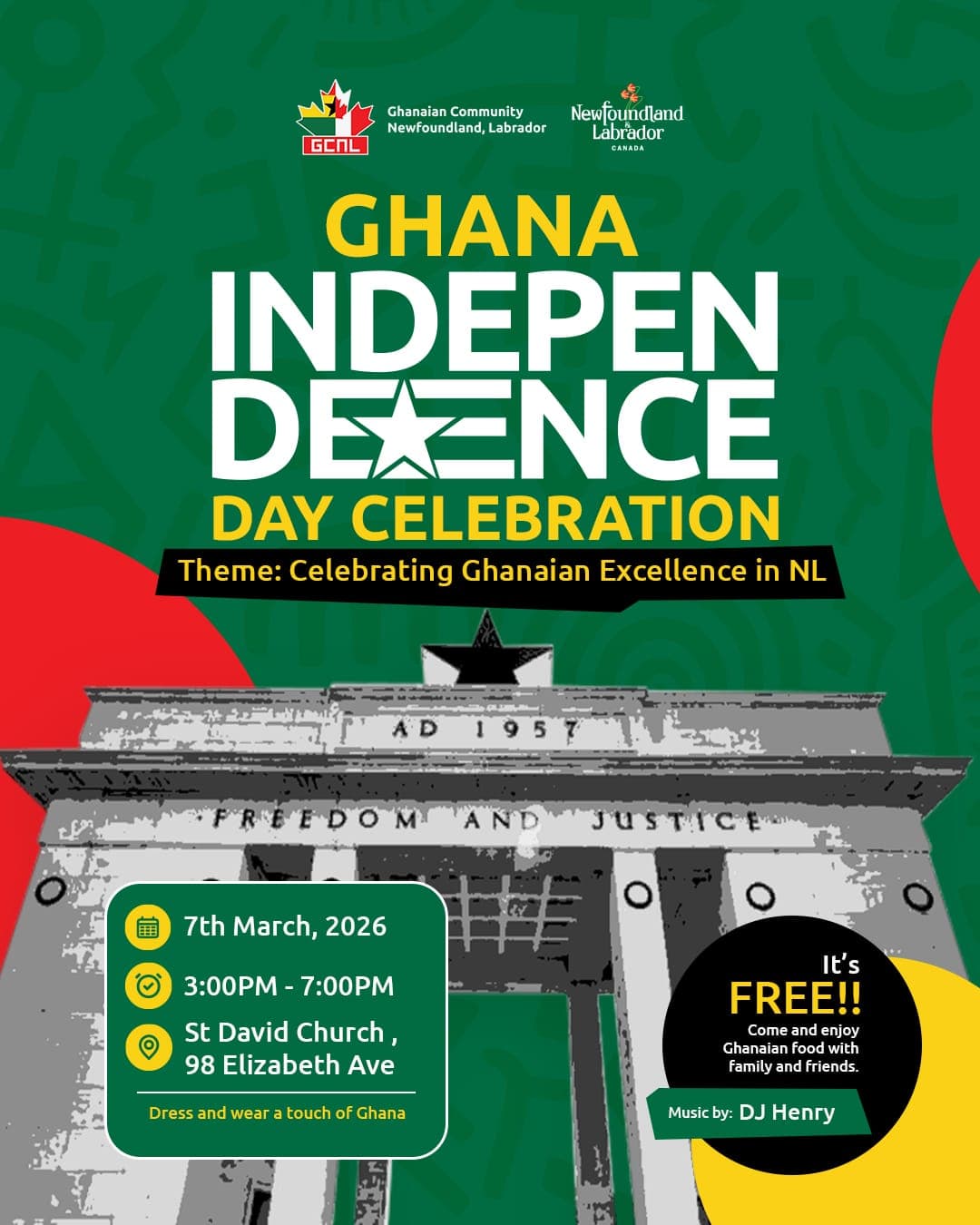 Ghana 69th Independence Day Celebration flyer